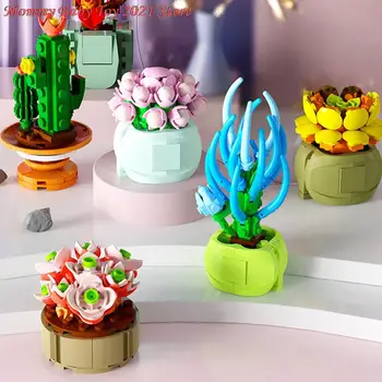 Új Műszaki Rejtély Játékok Dobozok Építőkövei Növény Zamatos Modell Mini Ajándékokat A Gyerekeknek, A Gyerekek A Lány Random Doboz Dekoráció 2