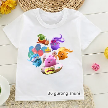 Új Érkezés Gyermekek Tshirt Aranyos Napos Nyuszik Rajzfilm Nyomtatási Girls T-Shirt Nyári Szórakoztató Fiú Póló Divat Kisgyermek Ing Maximum